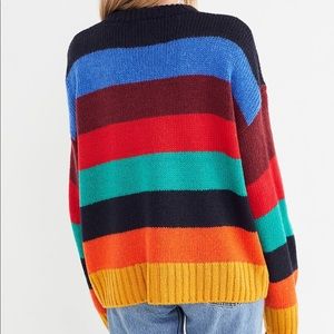 Urban Outfitters Boyfriend Rainbow Striped Sweater
